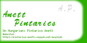 anett pintarics business card